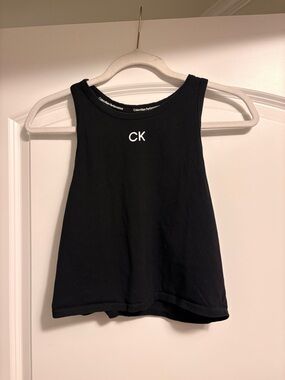 Calvin Klein Performance Black Logo Crop Tank